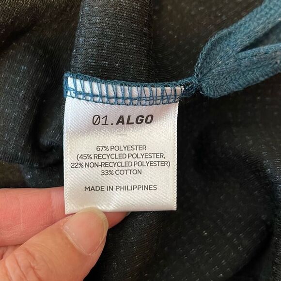 01.Algo Performance Sweater Men XXLarge Teal Blue Hoodie Sweatshirt Pullover SPF - Picture 8 of 10